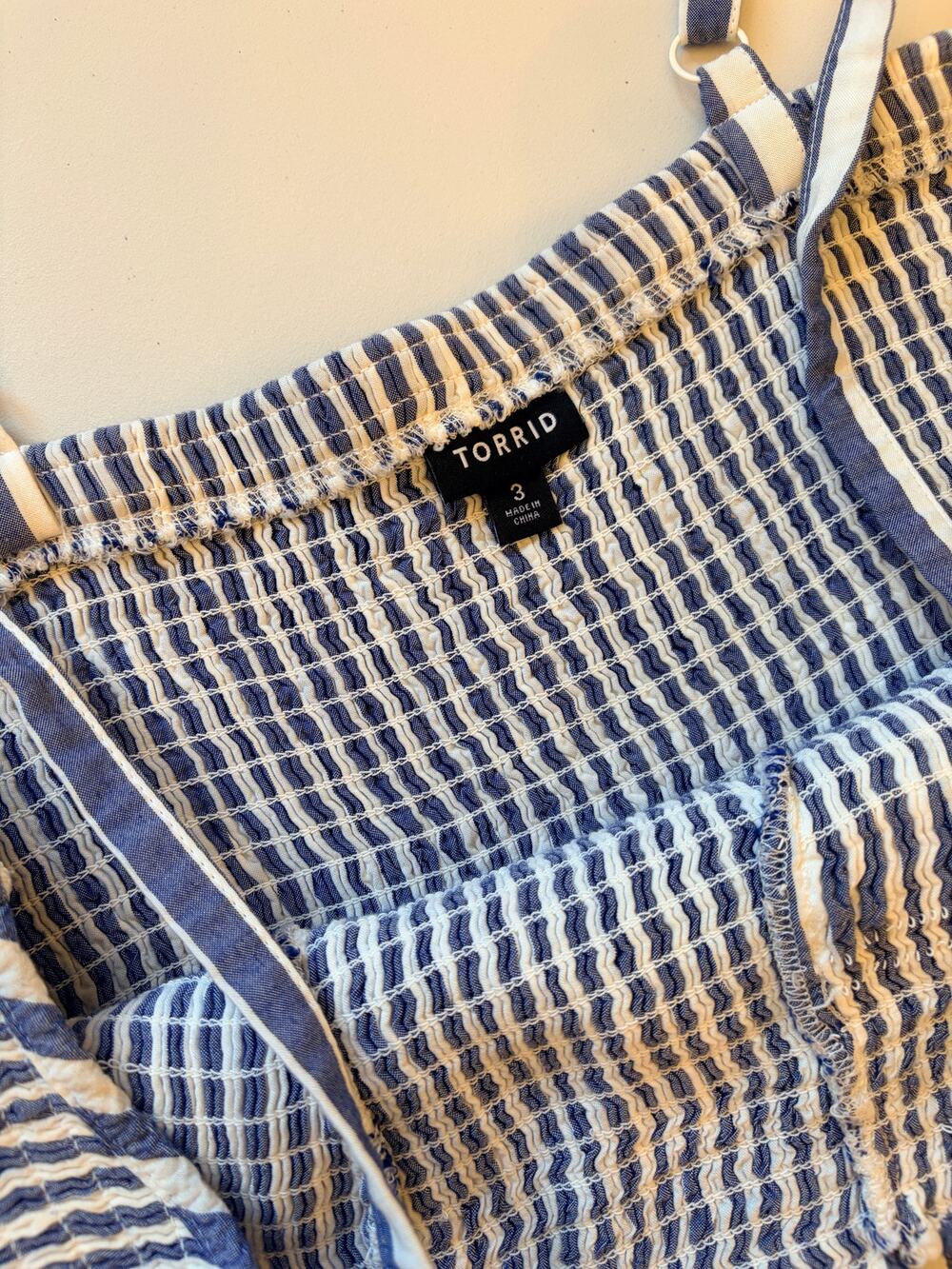 Torrid Striped Smocked Dress - Size 3 (Plus)